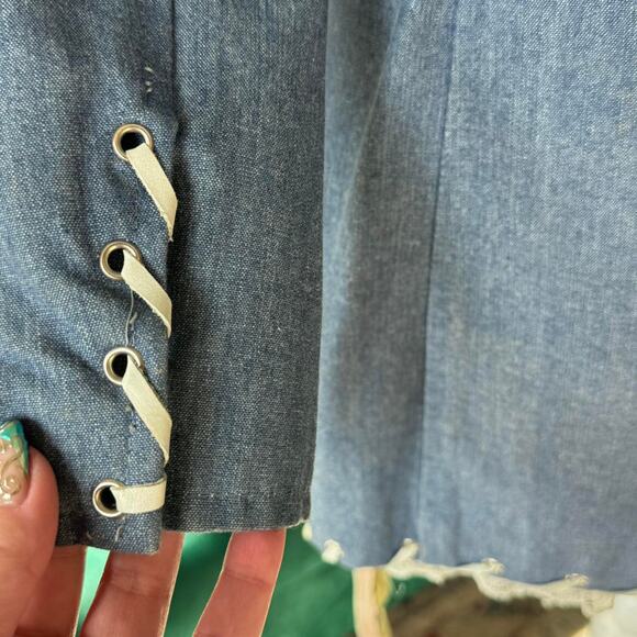 Vintage worldknits denim leather - Picture 7 of 8